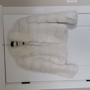 White fuzzy jacket